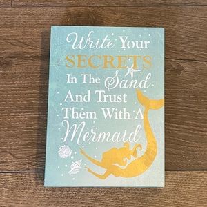 Hobby Lobby Accents - Hobby Lobby Blue & Gold Mermaid Quote Decor Plaque Hobby Lobby Accents - Hobby Lobby Blue & Gold Mermaid Quote Decor Plaque